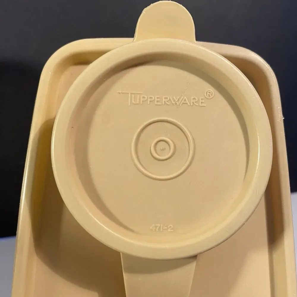 Vintage Tupperware Clear 499 Lidded Store N Pour Container.
